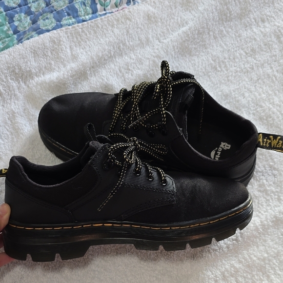 Dr. Martens Black Leather Oxfords with Chunky Sole - Picture 8 of 9